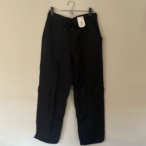 Women’s Black Nylon Cargo Pants Size M